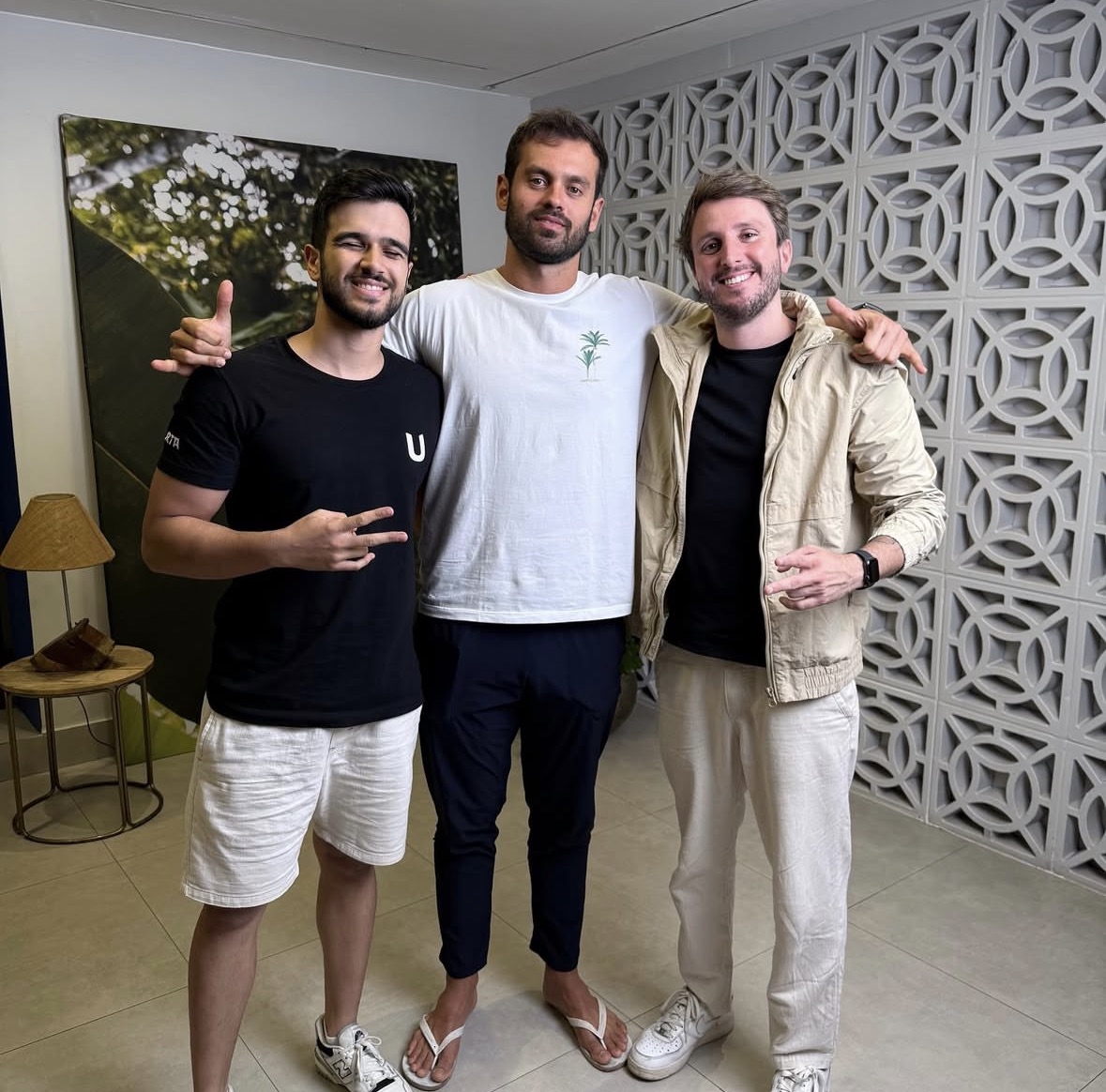 Andrei com Rafael Gratta e Igor